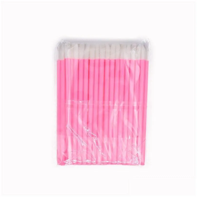 wholesale 500 pcs 10 colors lipstick gloss disposable lip brush pen wands applicator brush professional beauty makeup tools