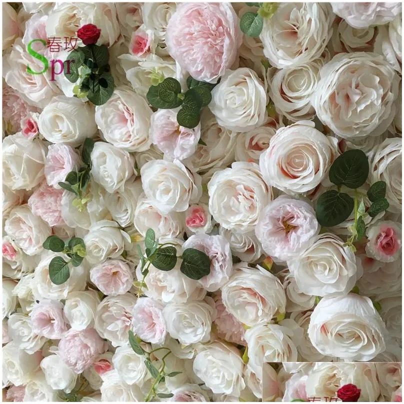 decorative flowers wreaths spr roll up flowerwall backdrop wedding flower wall stage wholesale artificial