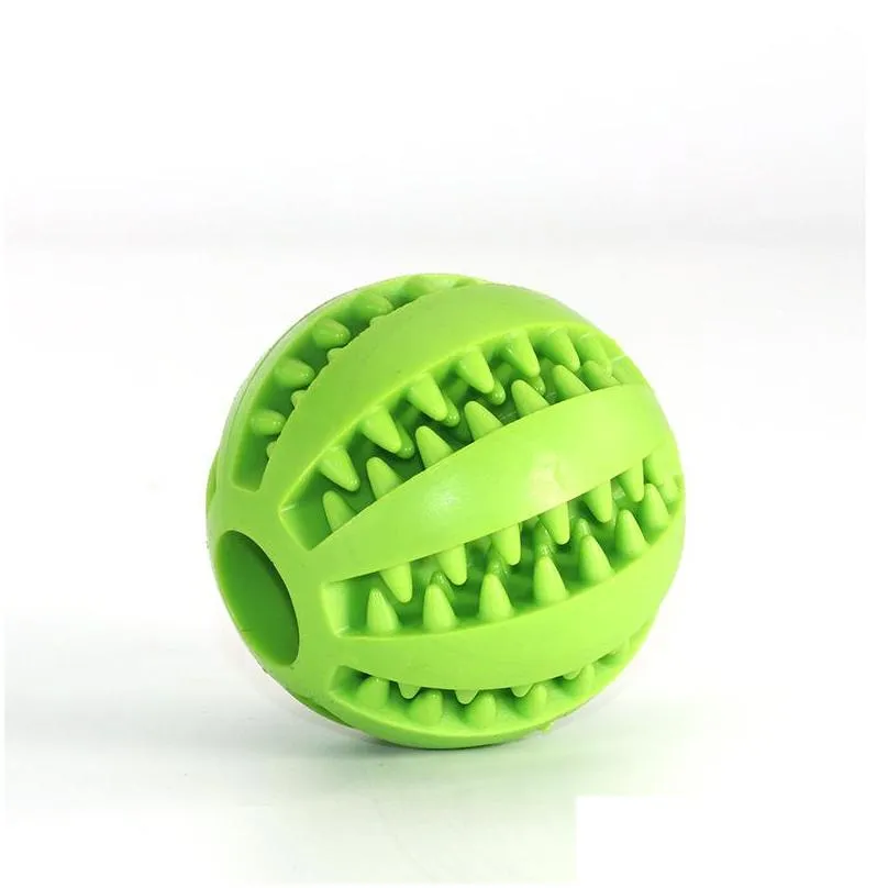 rubber chew ball dog toys training toothbrush chews food pet molar toy balls wy1448