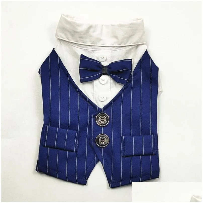 dog apparel gentleman wedding suit formal shirt for small medium dogs bowtie cat clothes tuxedo pet costume