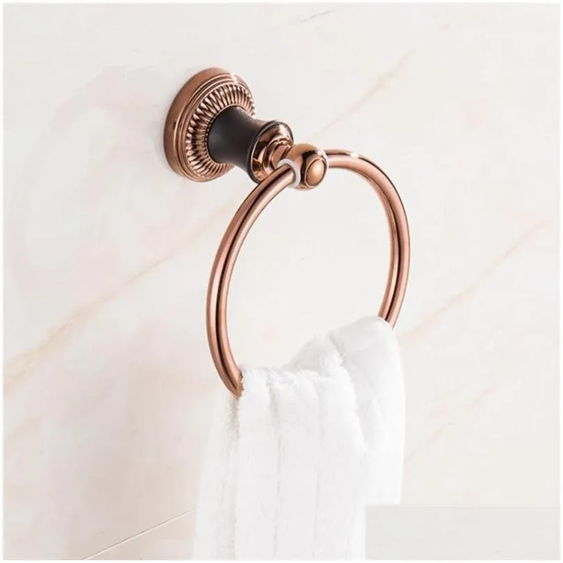 stainless steel rose gold/gold towel ring hanging round simple european bathroom accessories rings