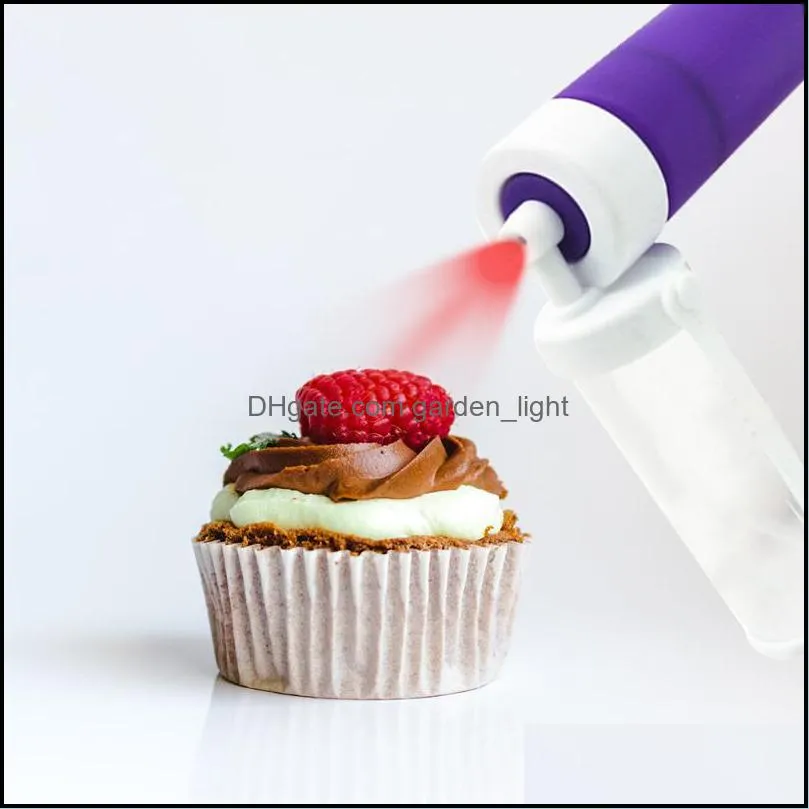 cake coloring duster manual cake spray tube airbrush pump for decoration baking tools kitchen accessoriespurple