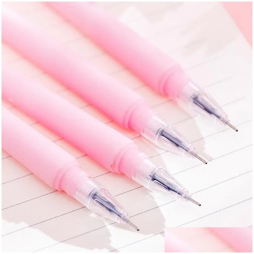gel pens 6 pcs/lot 0.5mm kawaii black ink cherry blossoms pen for school office writing supplies cute stationery1