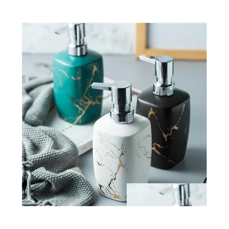 liquid soap dispenser nordic style ceramics bathroom shower gel shampoo bottle hand sanitizer toilet lotionlf868