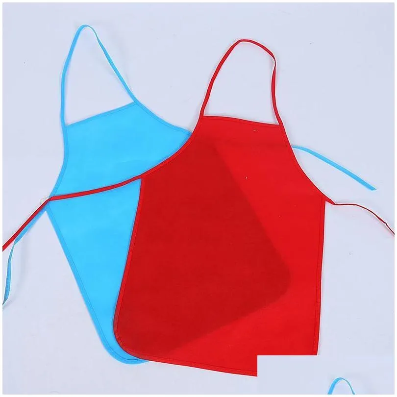 aprons unisex colorful children waterproof nonwoven fabric painting pinafore kids apron for activities art class craft