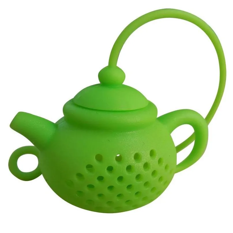 silicone tea infuser 7 colors teapot tool shaped reusable strainer teabag filter diffuser home kitchen accessories teatools lls670wll