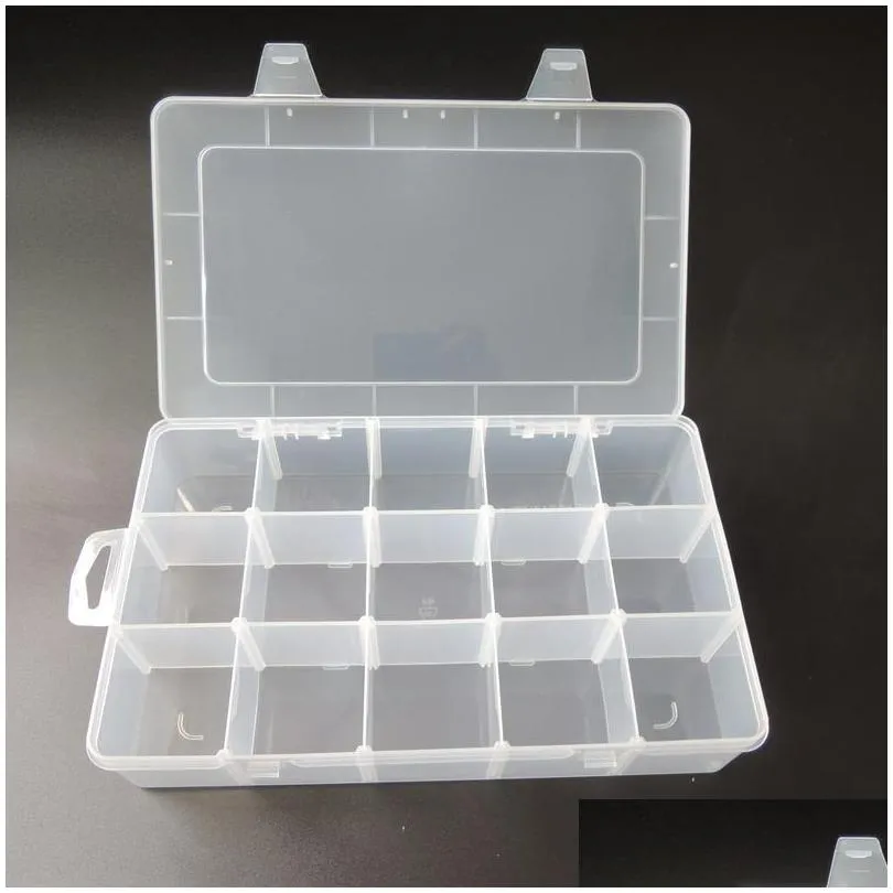 wholesaletransparent pp tool box electronic plastic parts toolbox casket smd smt container screw battery component storage case