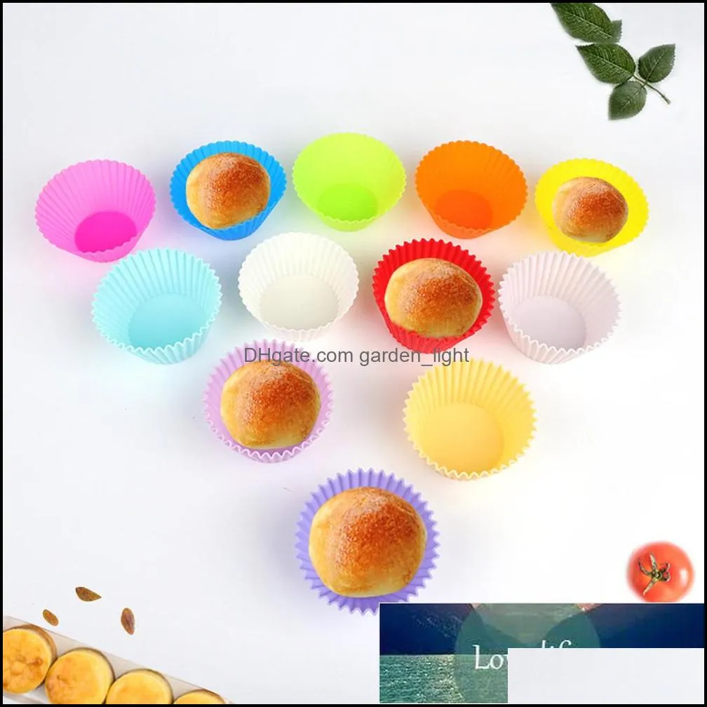 6pcs reusable cupcake muffin liners silicone baking cups cupcake liner baking cup tray case