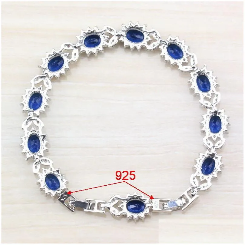 charm bracelets selling blue zircon silver color overlay bracelet health fashion jewelry for women jewelry box sl45 221028