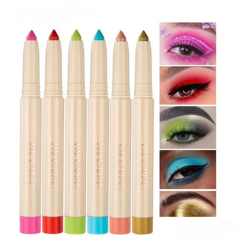 handaiyan cream eyeshadow stick lying silkworm eyeshadows pen eyeliner pencil double use waterproof high pigment easy to wear longlasting makeup eye