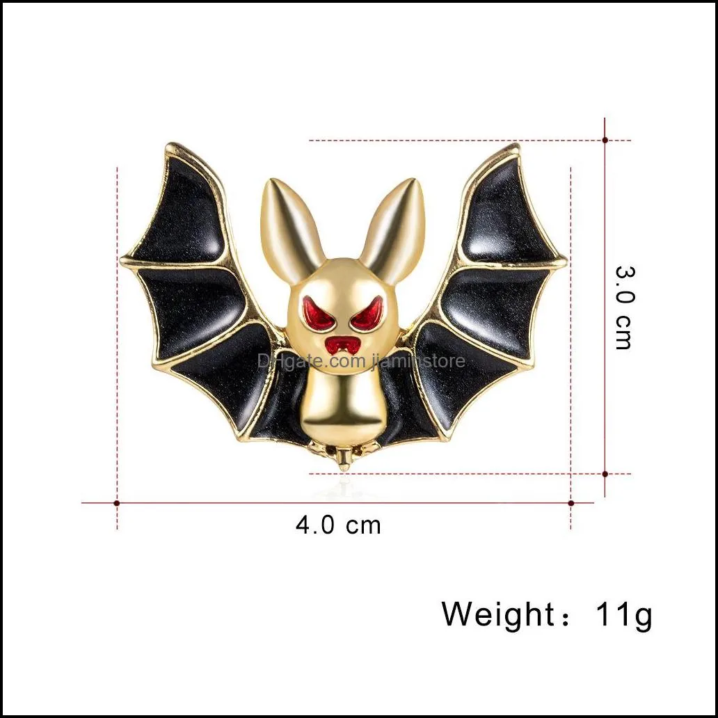 wholesale womens fashion natural insect animal lovely alloy rhinestone bat brooch pins women/man party wear shipping