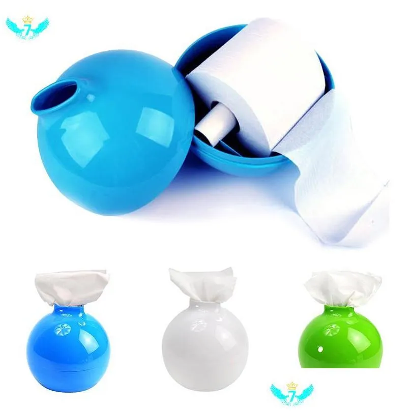 home office simple fashion round ball paper pot waterproof toilet tissue paper box cover holder living room roll case