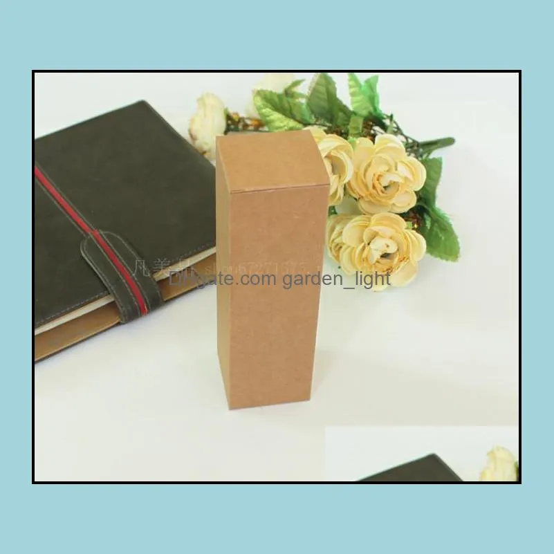  brown party gift cardboard box perfume bottle torch package kraft paper boxes 5x5x16.2cm