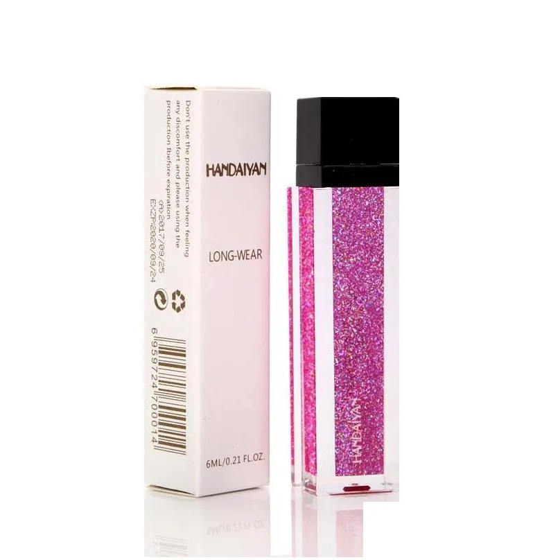 handaiyan lip gloss tubes luxury lipstick glitter ligloss pigment matte velvet longlasting non stick cup makeup lipgloss