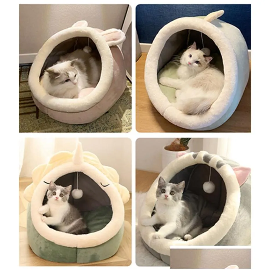 sweet cat bed warm pet basket carriers cozy kitten lounger cushion house tent very soft small dog mat bag for washable cave wll1232