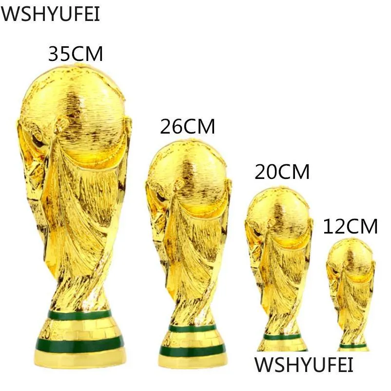 2022 european golden resin world football trophy mascot family decoration football fan gift office decoration