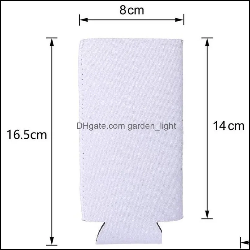 heatproof drinkware handle sublimation can cooler neoprene thermal transfer blank covers 8x16.5cm 10x13cm coolers cutomized diy