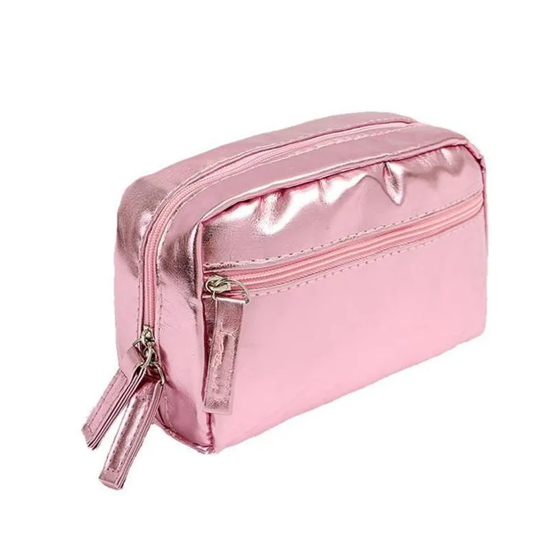 fashion waterproof cosmetic bags korean version pu leather wash bag storage bag travel make up bag colorful wy1093