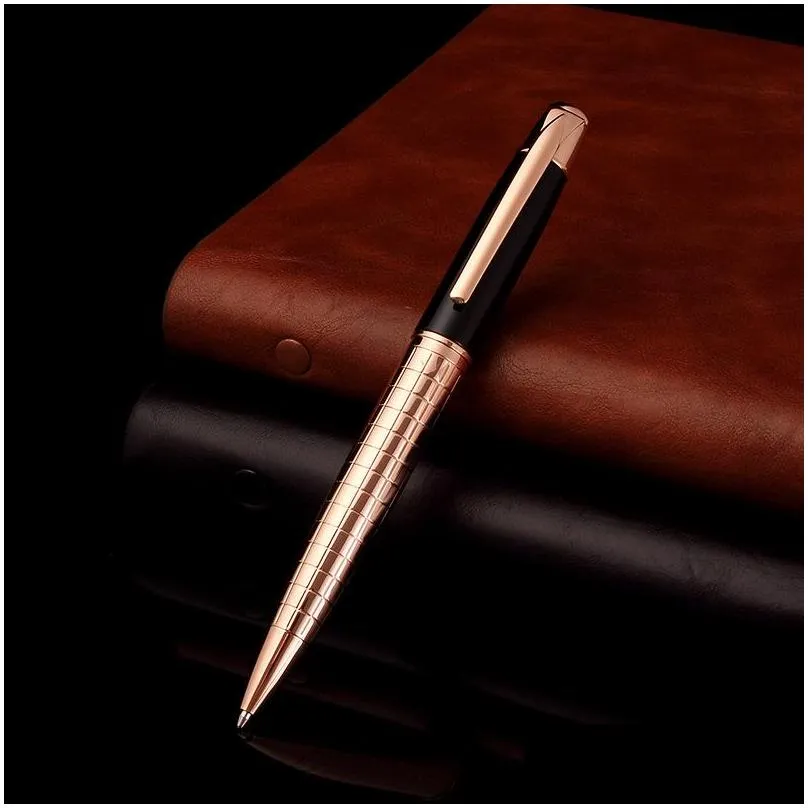 metal ballpoint pen rotating engraved plating ballpoint pen business advertising gift