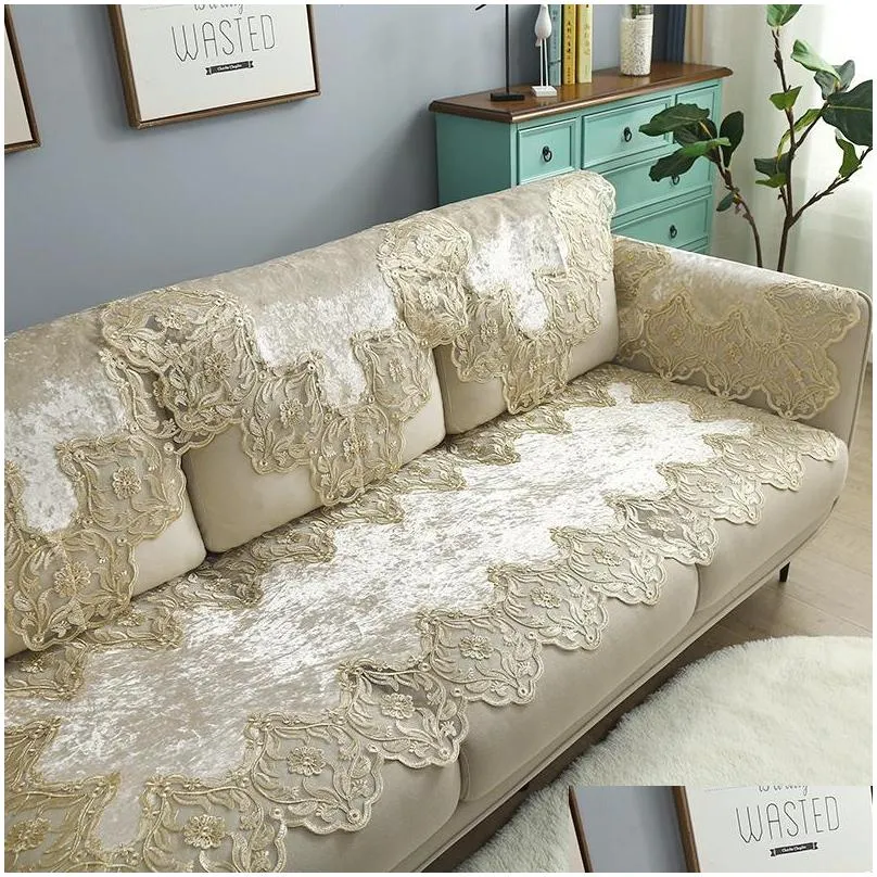 chair covers european style simple highgrade threedimensional lace sofa backrest towel dust couch cover decoration couches for living