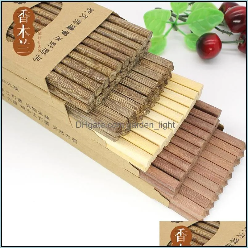 red sandalwood chicken wing wooden chopsticks wholesale 10pairs/ set el supplies can be logo 25cm