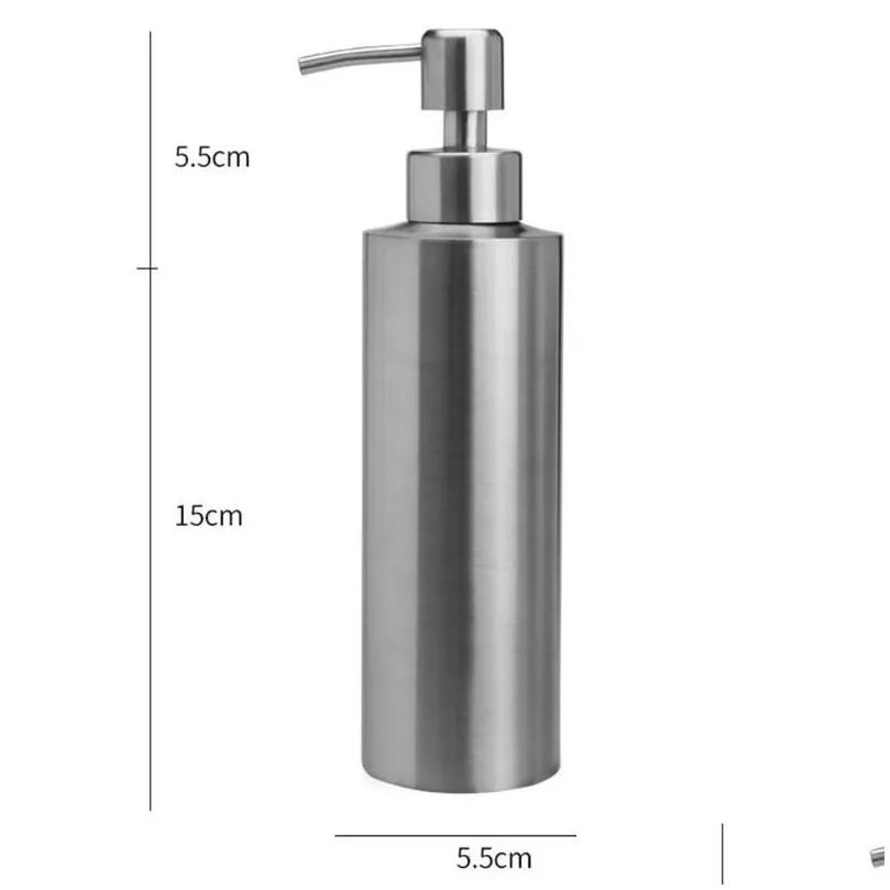 bathroom kitchen pump liquid soap dispenser hand sanitizer standing stainless steel shampoo container bedroom lotion bottle