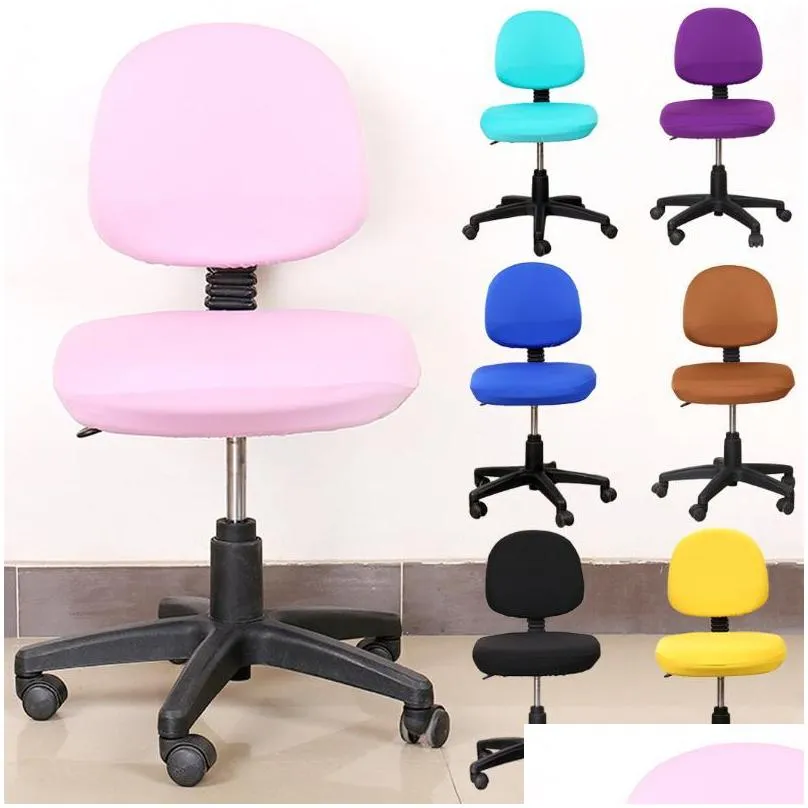 universal size 1 set good quality chair cover swivel stretchable removable computer office washable rotating lift chair covers
