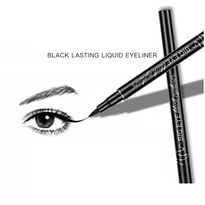 women comestic eye liner pencil makeup professional crayon eyes marker pen black liquid eyeliner waterproof longlasting make up