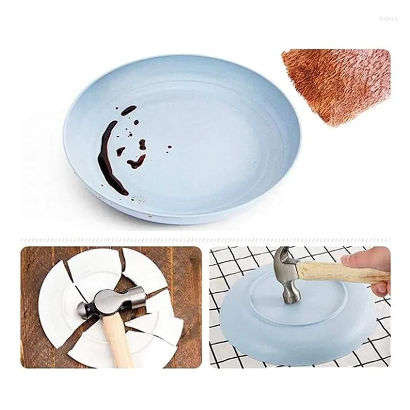 dinnerware sets wheat straw unbreakable reusable lightweight bowls cups plates tableware kitchen cutlery set retail