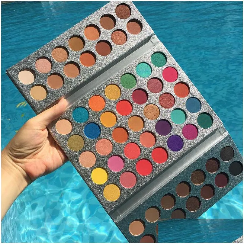 makeup beauty eyeshadows palette eyeshadow palettes 63 colors gorgeous me easy to wear waterproof glitter and matte maquillage