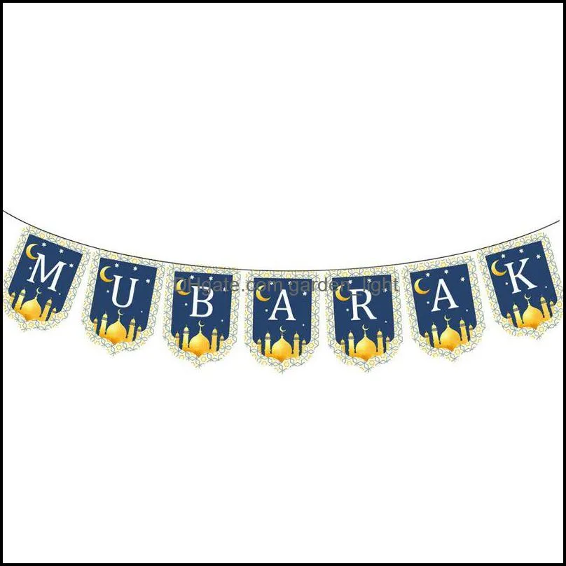 eid mubarak banner ramadan bunting year islamic party decor supplies home decoration