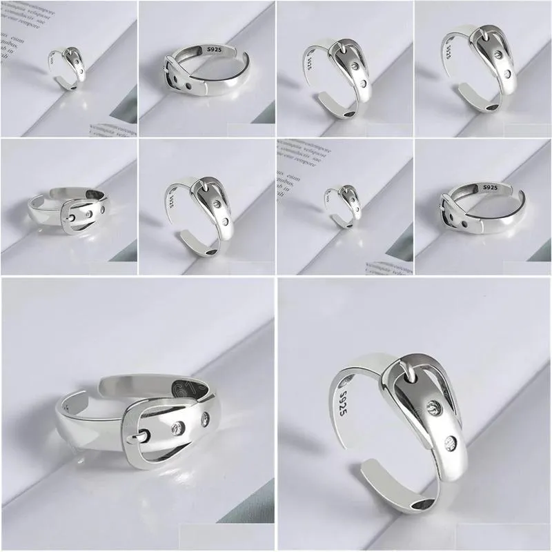 wave ring real 925 sterling silver belt fine jewelry for charm women birthday party accessories gift