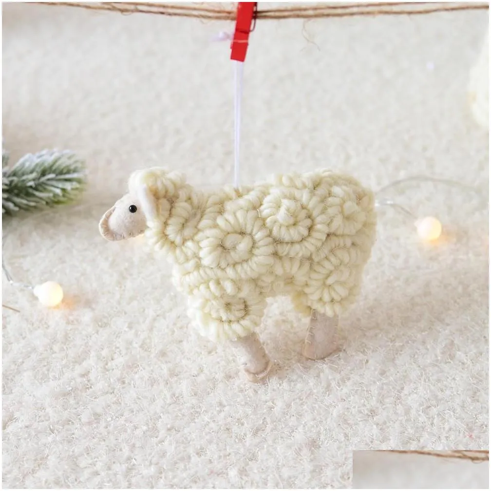 christmas decorations tree pendant hanging for home ornaments little sheep xmas pendants1