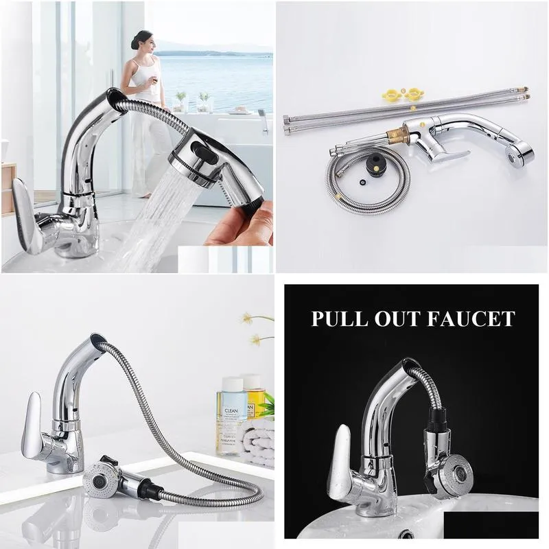 water saving faucet shower pull out head hose kit for rv trailers single handle cold tap sink set bathroom kitchen caravan sets