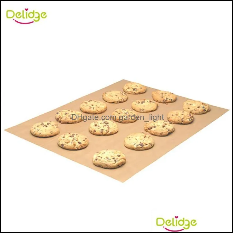 wholesale 1 pc 60x40 cm baking mat glass fiber nonstick cake macaron baking pad large size oven diy cookie baking liner