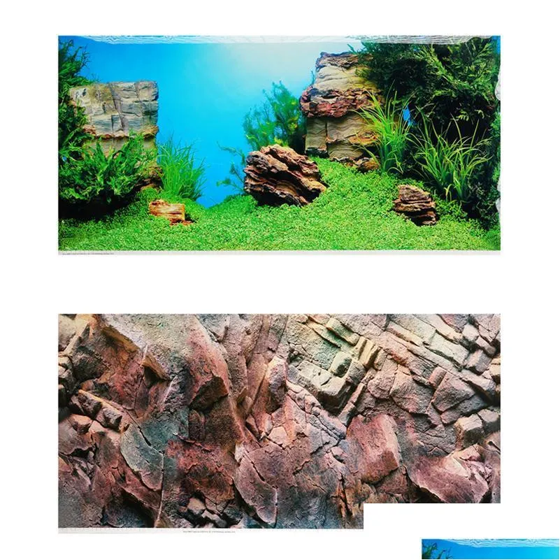 Decorations Juwel Hd Fish Tank Background Painting . Pvc Double Sided Aquarium  Poster Decoration Wall Drop Delivery Home Garden Pet Dhz1P From 10,63 €