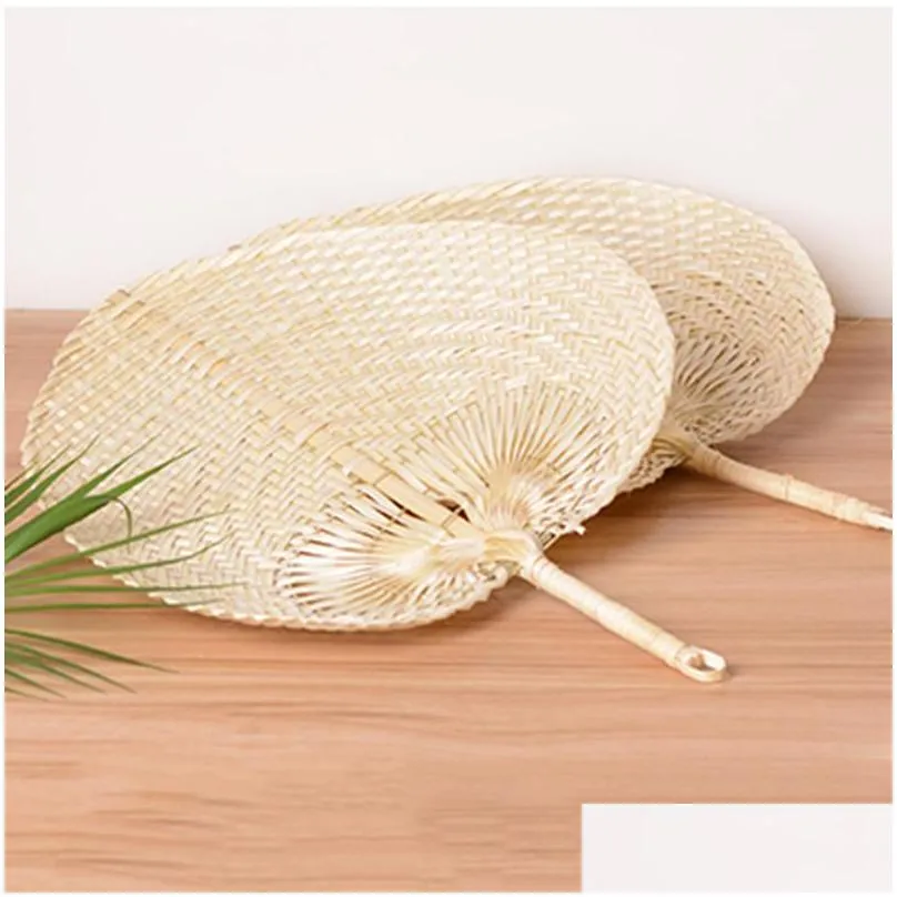 hand woven straw bamboo fans party favor baby environmental protection mosquito repellent fan for summer wedding gift