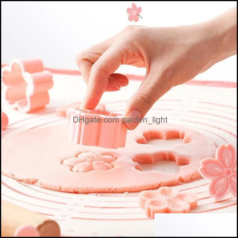 sakura cookie mold stamp biscuit cutter pink flower floral tool blossom fondant baking charm diy u2k8 pastry tools
