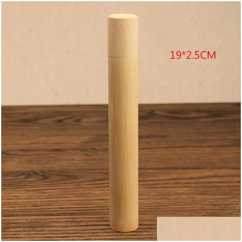 bamboo tea canister caddies portable sealed teas barrel container cylinder tea pot