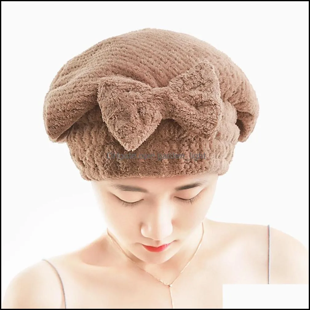 quick dry bath hair drying cap towel head wrap hat makeup cosmetics cap bathing tool a803 15