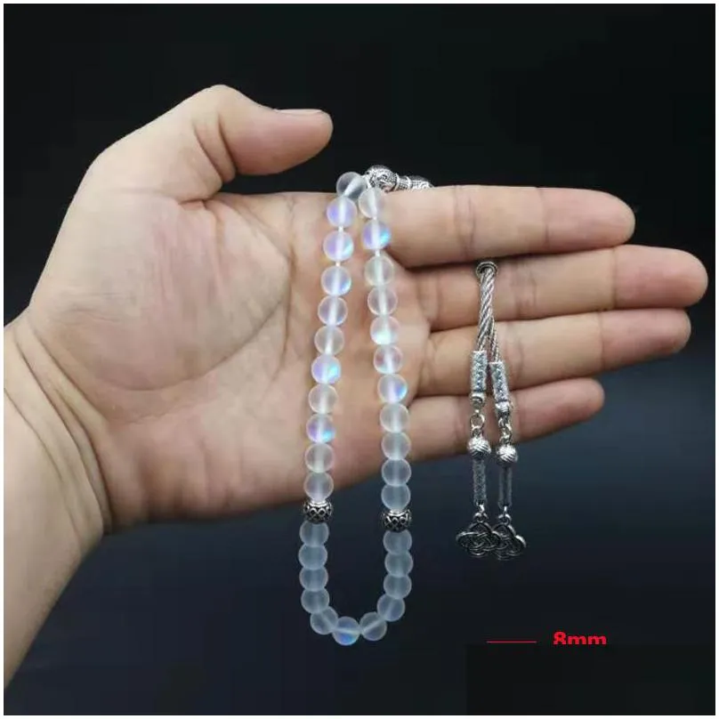 charm bracelets austrian crystal tasbih 33 66 99 beads with metal tassel style crystal women prayer beads gift muslim rosary 221028