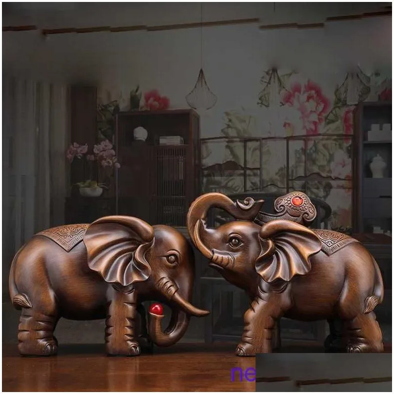 factory outlet zhaocai nafu elephant ornaments a pair of chinese crafts living room porch tv cabinet office desktop decorations