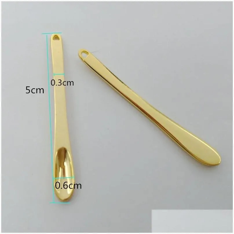 mini gold spoon spice powder shovel household smoking accessories snuff snorter sniffer portable eye cream spoons