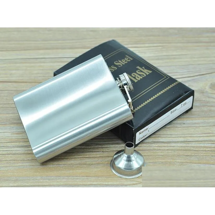 hip flasks stainless steel bottles men wine cups funnel 2 pieces set outdoor portable beer champagne bottle wy358 zwl1