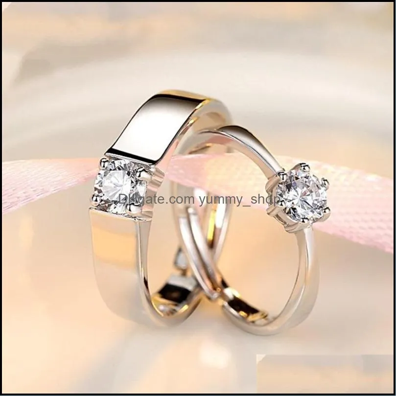 nehzy 925 sterling silver womens fashion jewelry high quality crystal zircon four claw six claw men and women couple ring 514 b3