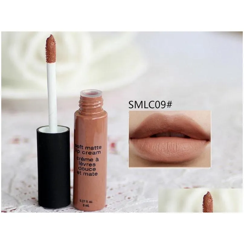soft matte lip gloss velvet matte liquid lipstick natural nude long lasting waterproof 8ml makeup lipgloss