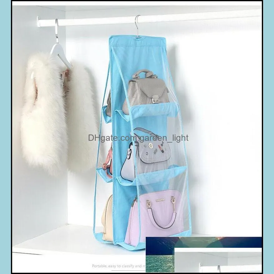 3 layers folding shelf bag 6 pocket foldable hanging bag purse handbag organizer door sundry pocket hanger storage closet hanger1 factory price expert