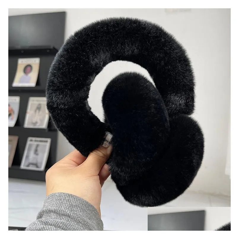 ear muffs natural 100 rex rabbit fur muff womens autumn and winter warm muffs cover warmer 221107