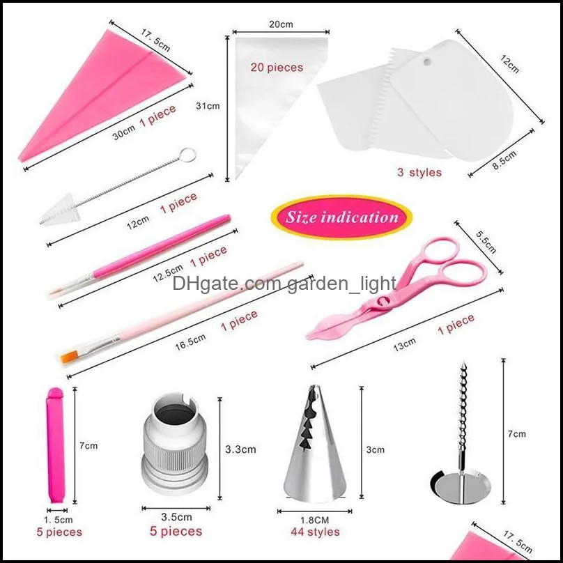 cake baking accessories stainless steel reusable pastry bag smoother flower nail piping nozzles decorating tools 