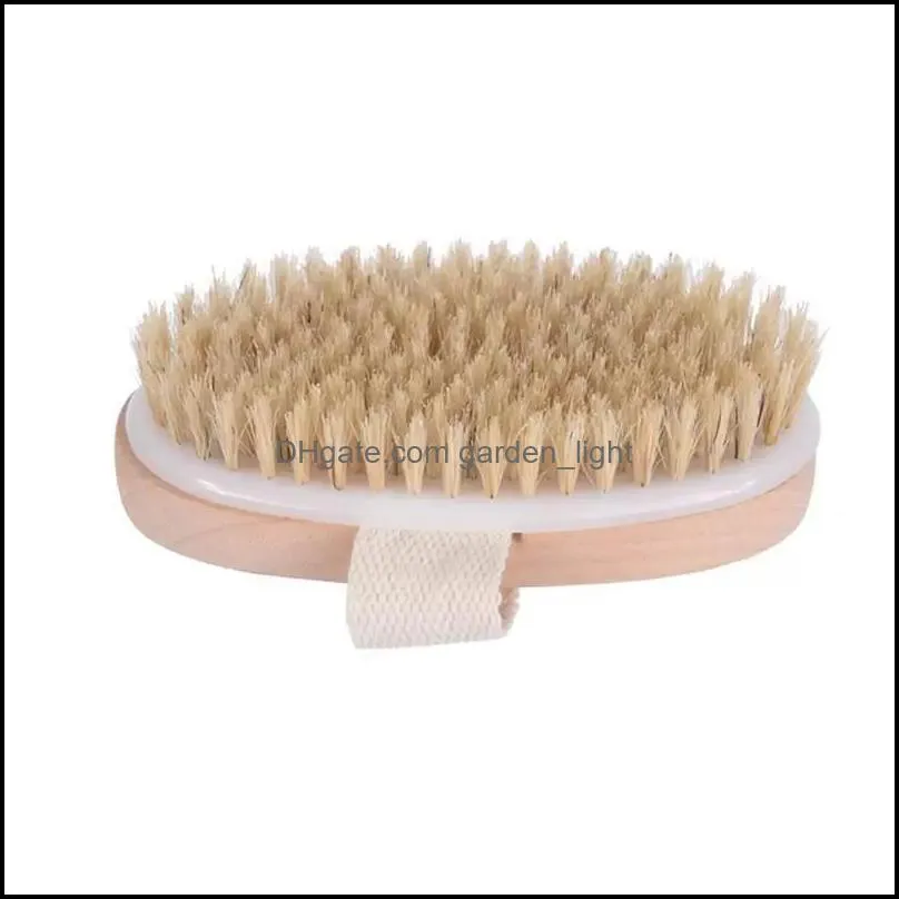 bath brush dry skin body soft natural bristle spa the brush wooden bath shower bristle brush spa body brushs without handle